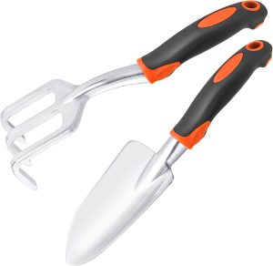 61RWZ5RPe5L._AC_SL1500_.jpg Set 2 Pack Heavy Duty Tools Set Include Shovel and Hand Rake