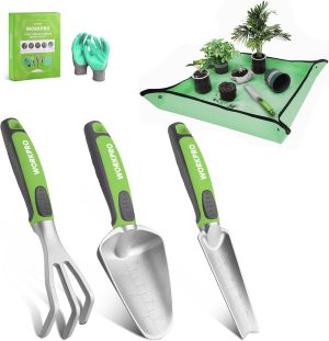 5PCS Tool Set Powder Coating Compact Aluminum Tool Set with Repotting Mat