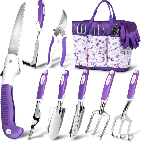 Tool Set 10 Pcs Heavy Duty Tool Kit Women Gift Set Aluminum