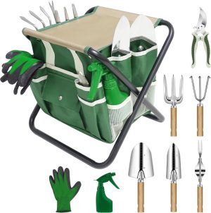 71TCb6pJ6zL._AC_SL1500_.jpg Set 10 Piece Kit with Heavy Duty Folding Stool Detachable Storage Tote