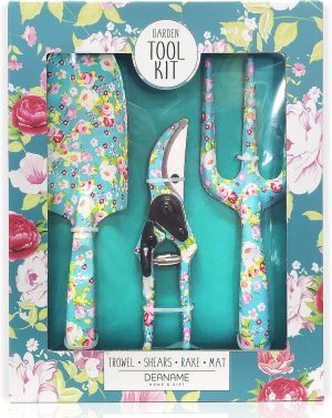 91jHbfFUmcL._AC_SL1500_.jpg Set Hand Tools Kit Floral Sturdy Gifts 4 PCS Heavy Duty Shovel